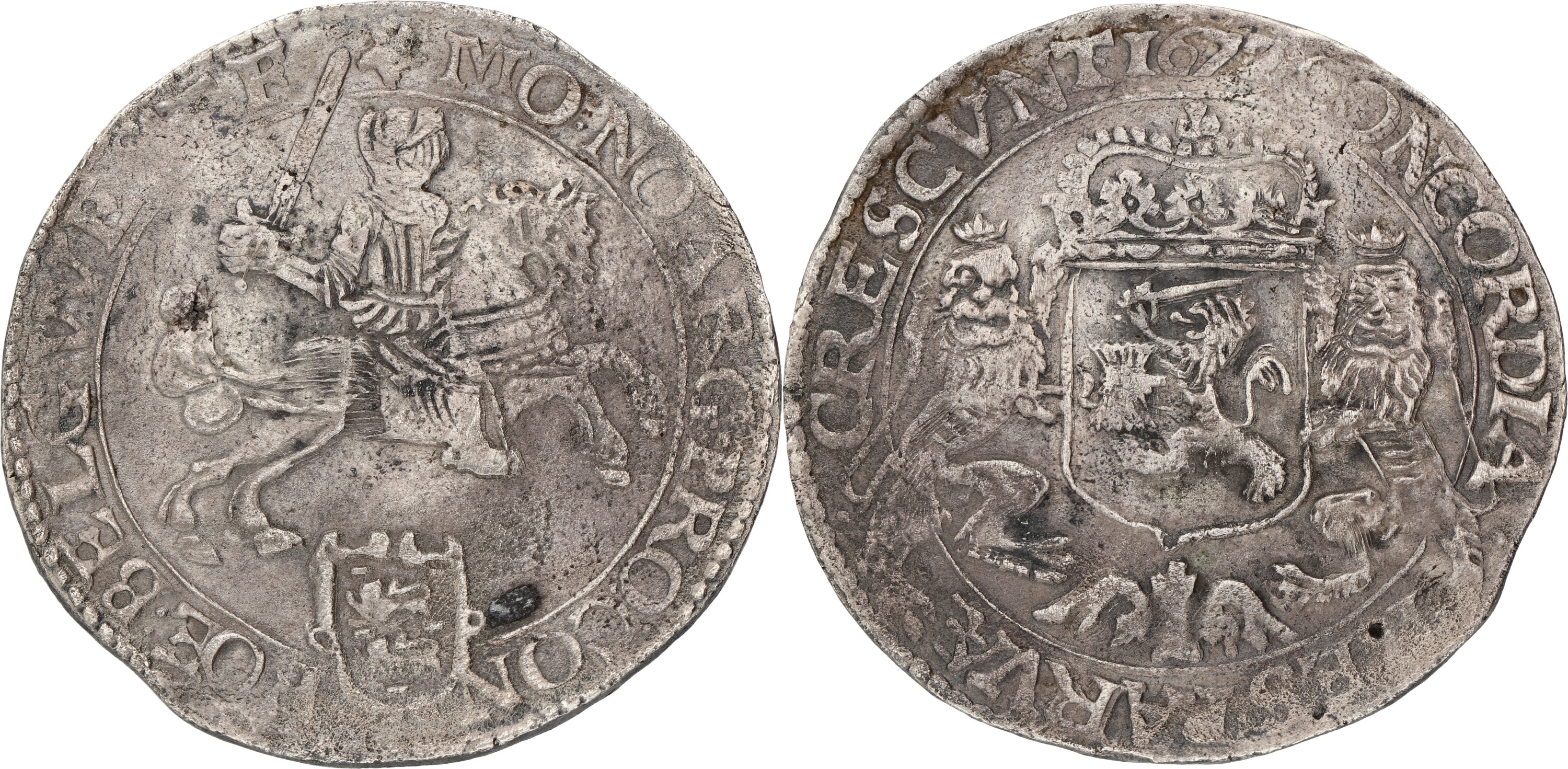 Dukaton of Zilveren Rijder. Zeeland. 1672. F / VF