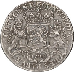 Dukaton of Zilveren Rijder. Utrecht. 1793. VF