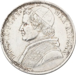 Italian States. Papal states. Pius IX. Scudo. 1854. XF