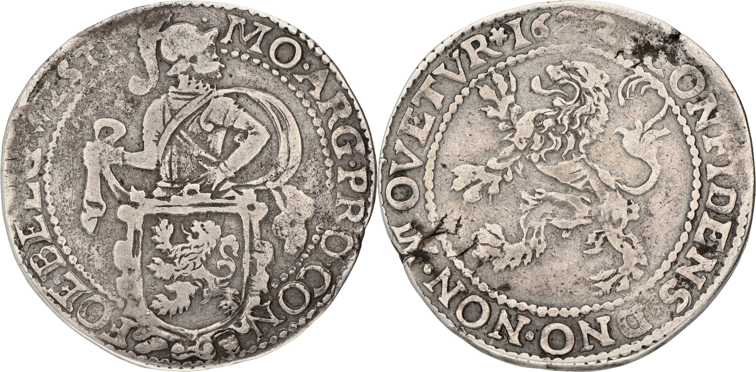 Leeuwendaalder op generaliteitsvoet. West-Friesland. 1622. VF -