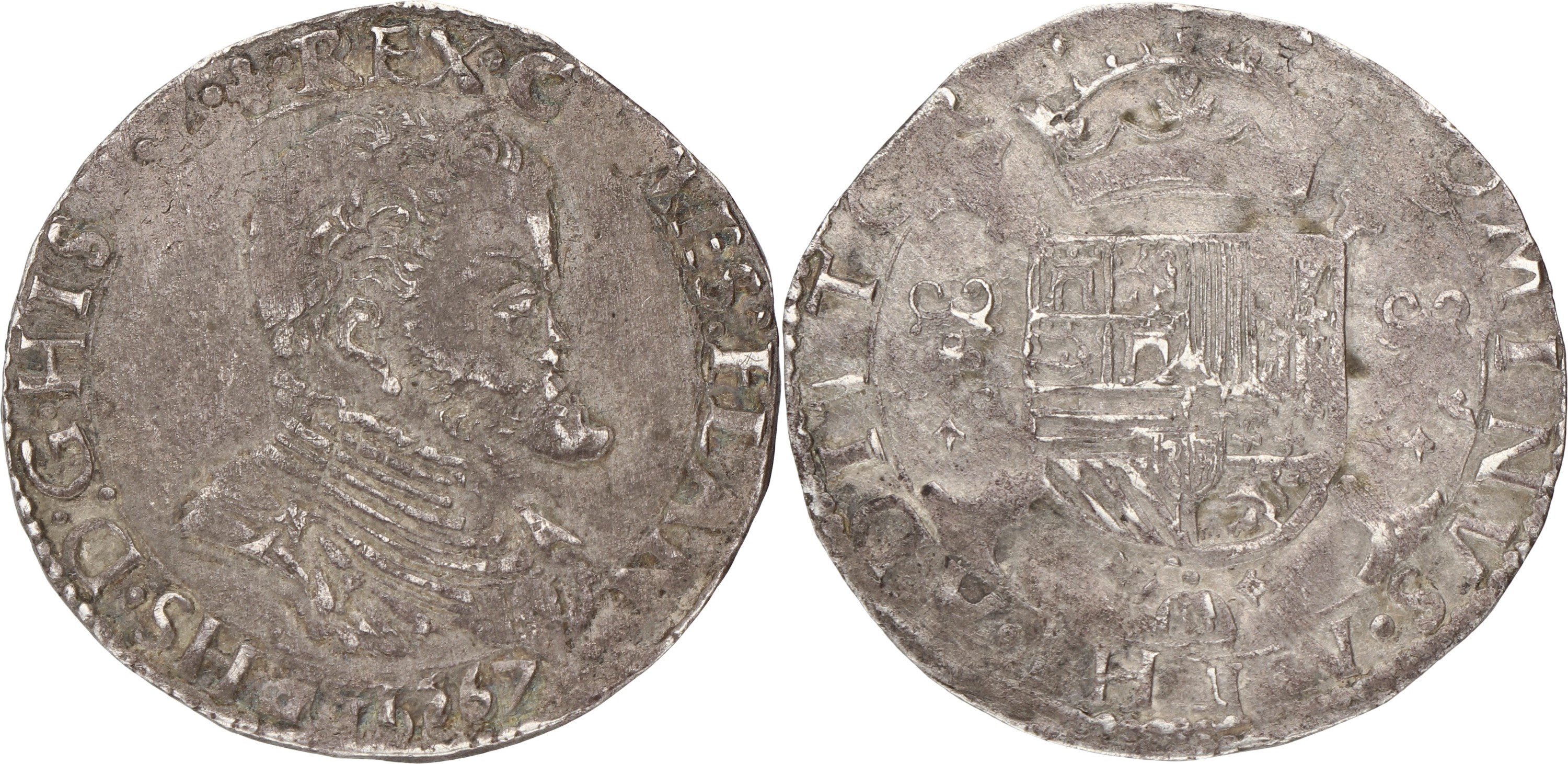 Vijfde Philipsdaalder. Vlaanderen. Brugge. Philips II. 1567. VF