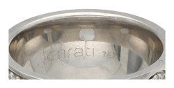 Carati 18K witgouden ring bezet met ca. 2.08 ct. diamant 