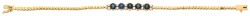 18K geelgouden armband bezet met ca. 0.24 ct. diamant en saffier