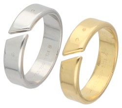 Hermès Double Band 18K cocktail ring set 