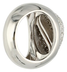 18K witgouden pavé ring met diamant