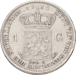 1 Gulden. Willem I. 1832. VF / XF