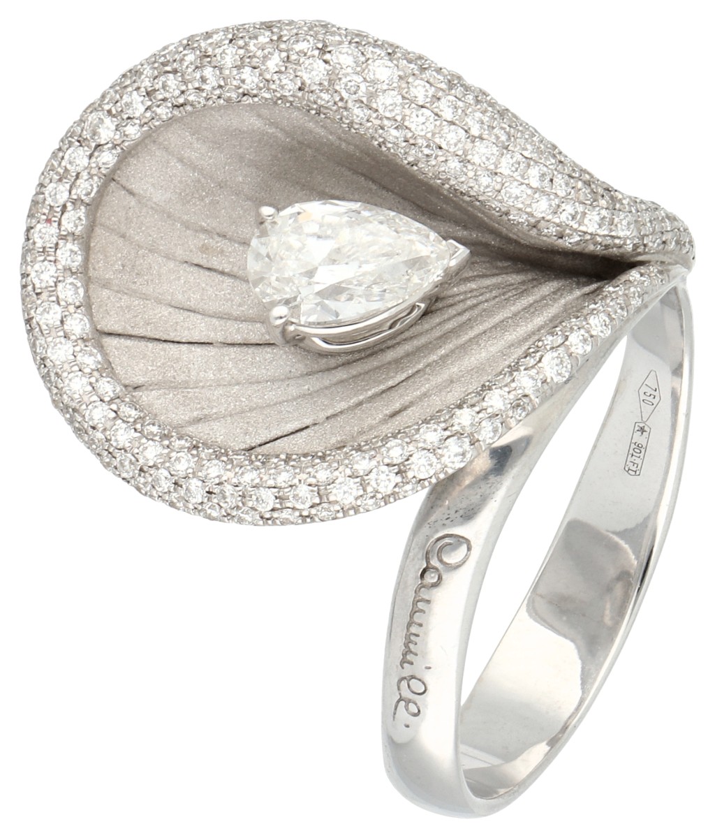 Annamaria Cammilli 18K witgouden Prestige ring bezet met ca. 0.45 ct. diamant