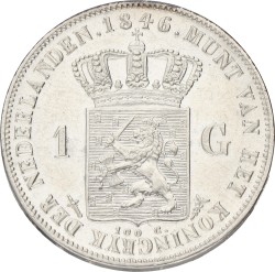 1 Gulden. Willem II. 1846 Sword. AUnc