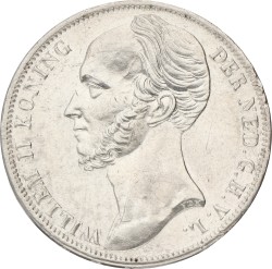 1 Gulden. Willem II. 1847. XF +