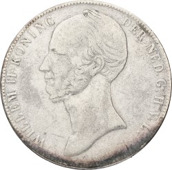 2½ Gulden. Willem II. 1843. F / VF