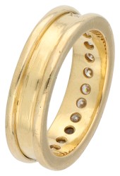 18K geelgouden ring bezet met ca. 0.65 ct. diamant