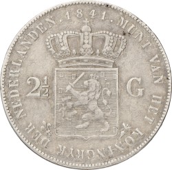 2½ Gulden. Willem II. 1841. VF / XF