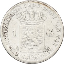 1 Gulden. Willem II. 1844. VF