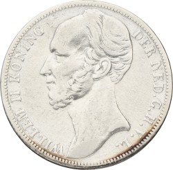 1 Gulden. Willem II. 1844. VF