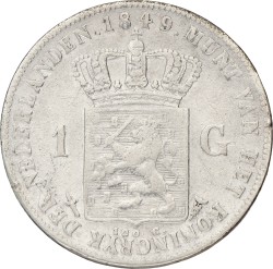 1 Gulden. Willem II. 1849. VF