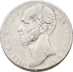 1 Gulden. Willem II. 1849. VF