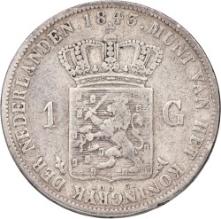 1 Gulden. Willem II. 1843. F