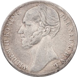 1 Gulden. Willem II. 1843. F