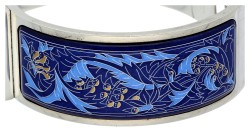 Hermès Sterling zilveren Cloisonné bangle armband  met emaille