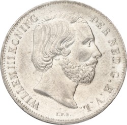 1 Gulden. Willem III. 1859. XF +.