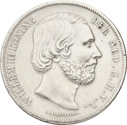2½ Gulden. Willem III. 1850. VF +