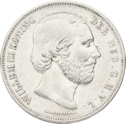 2½ Gulden. Willem III. 1851 With dot.