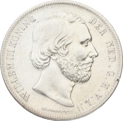 2½ Gulden. Willem III. 1856. VF