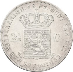 2½ Gulden. Willem III. 1857. VF / XF