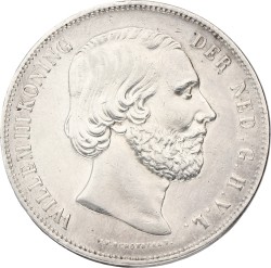 2½ Gulden. Willem III. 1857. VF / XF