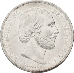 2½ Gulden. Willem III. 1866. XF -