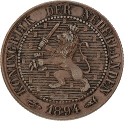 2½ Cent. Wilhelmina. 1894. AUnc
