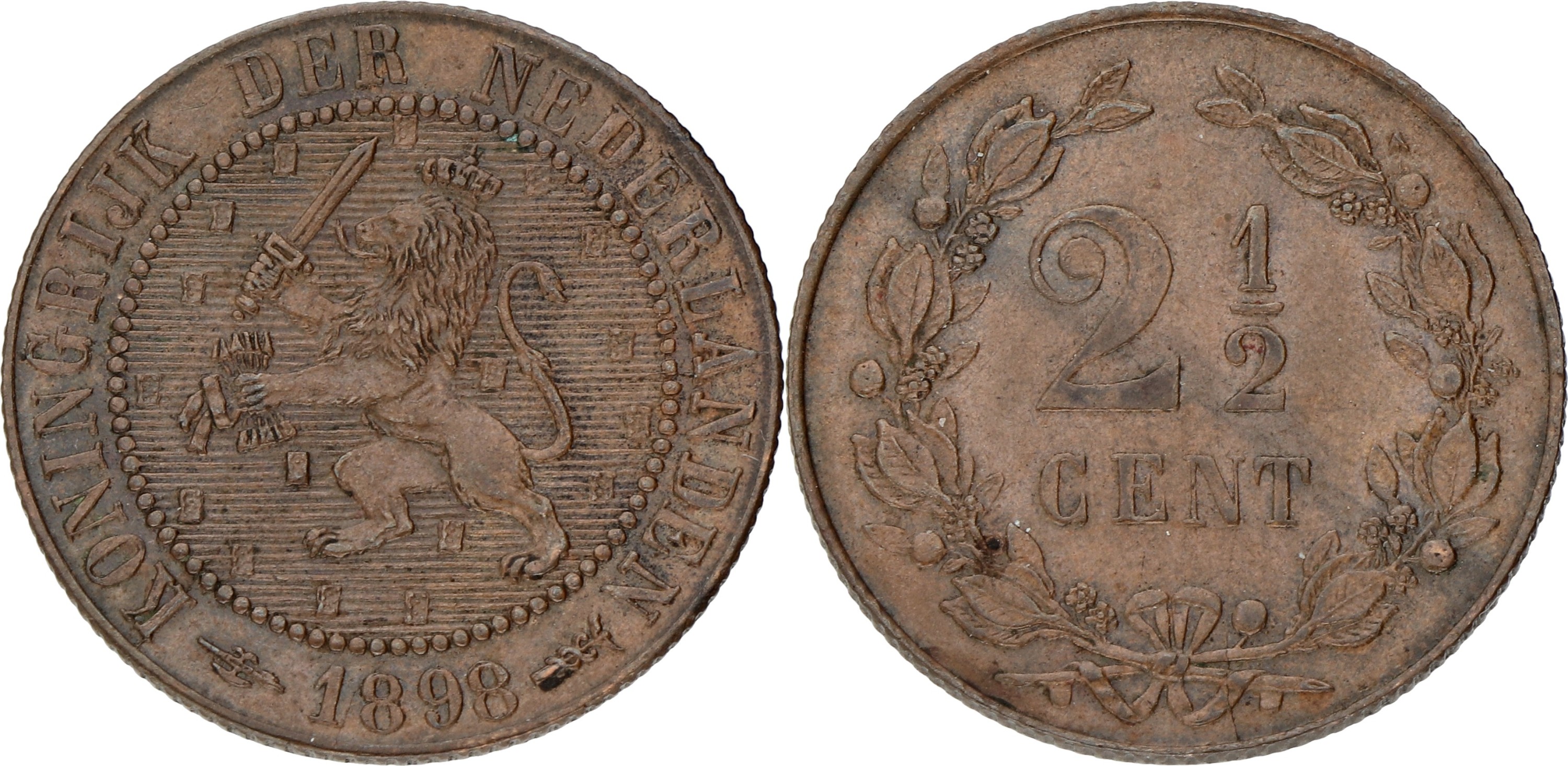 2½ Cent. Wilhelmina. 1898. AUnc