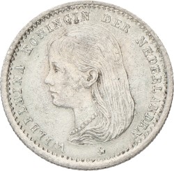 10 Cent. Wilhelmina. 1892. XF