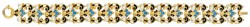 14K geelgouden schakelarmband bezet met emaille 