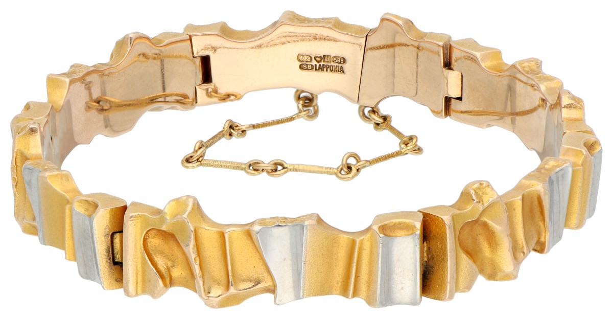 Lapponia 14K gouden/platina 'Alba' armband 
