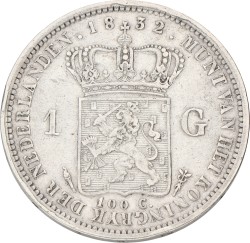 1 Gulden. Willem I. 1832/24. VF +.