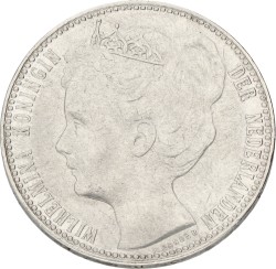 1 Gulden. Wilhelmina. 1905. XF -.