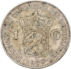 1 Gulden. Wilhelmina in Londen. 1930. VF.