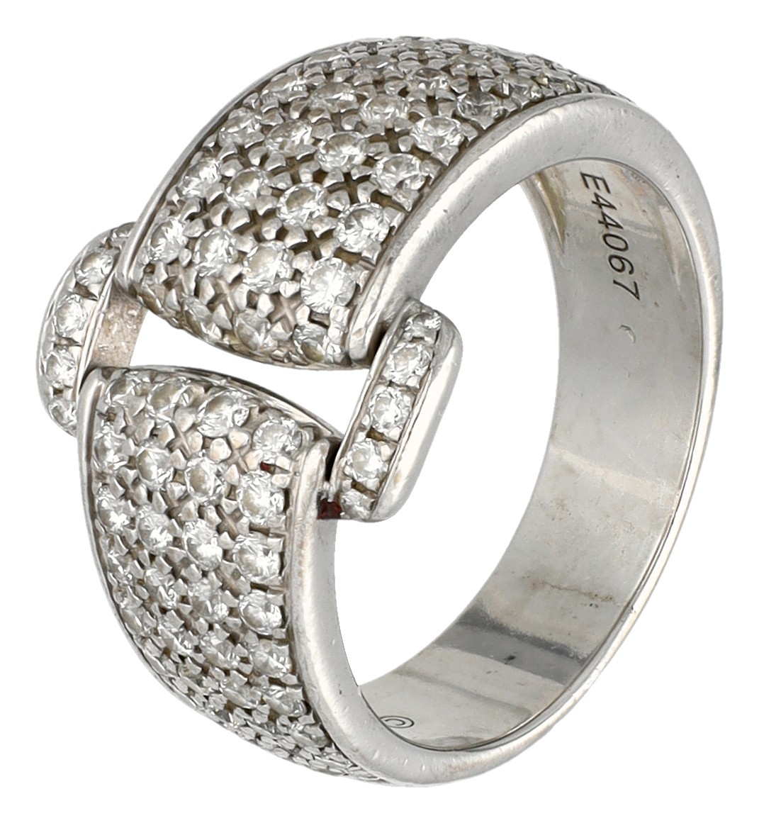 Piaget 18K witgouden ring Protocole bezet met ca. 0.73 ct. diamant