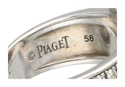 Piaget 18K witgouden ring Protocole bezet met ca. 0.73 ct. diamant