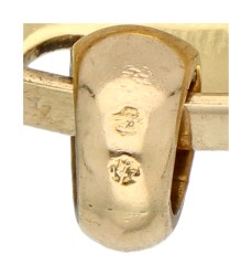 Cartier 18K geelgouden 'Panthère' luipaard hanger met emaille en tsavoriet 