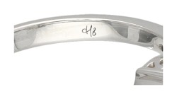 Hulchi Belluni 18K witgouden 'Illusion' ring bezet met ca. 0.55 ct. diamant 