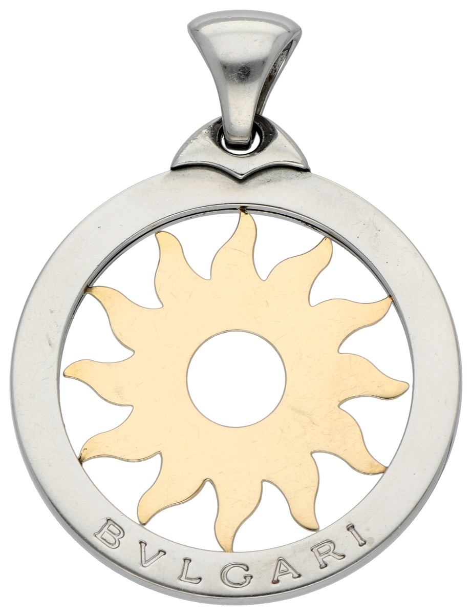 Bvlgari 18K geelgouden/stalen 'Tondo Sun' hanger 
