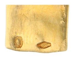 18K Geelgouden vintage armband met robijnen