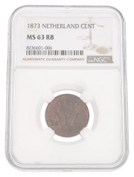 1 Cent. Willem III. 1873. MS 63 RB.