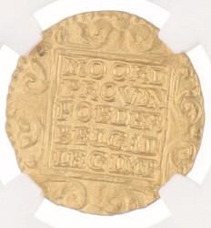 Gouden dukaat. Utrecht. Vliegenthart. 1729. MS 63