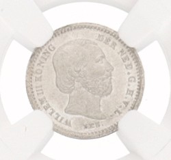 5 Cent. Willem III. 1850 - With dot. MS 66+.
