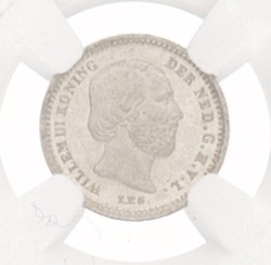 5 Cent. Willem III. 1850 - With dot. MS 67