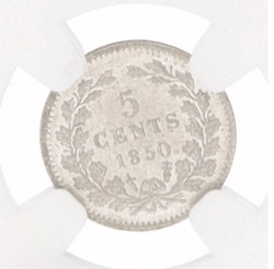 5 Cent. Willem III. 1850 - With dot. MS 66