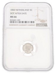 5 Cent. Willem III. 1850 - With dot. MS 66